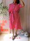 Maeve x Anthropologie poplin striped jurk rood / wit