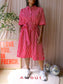 Maeve x Anthropologie poplin striped jurk rood / wit