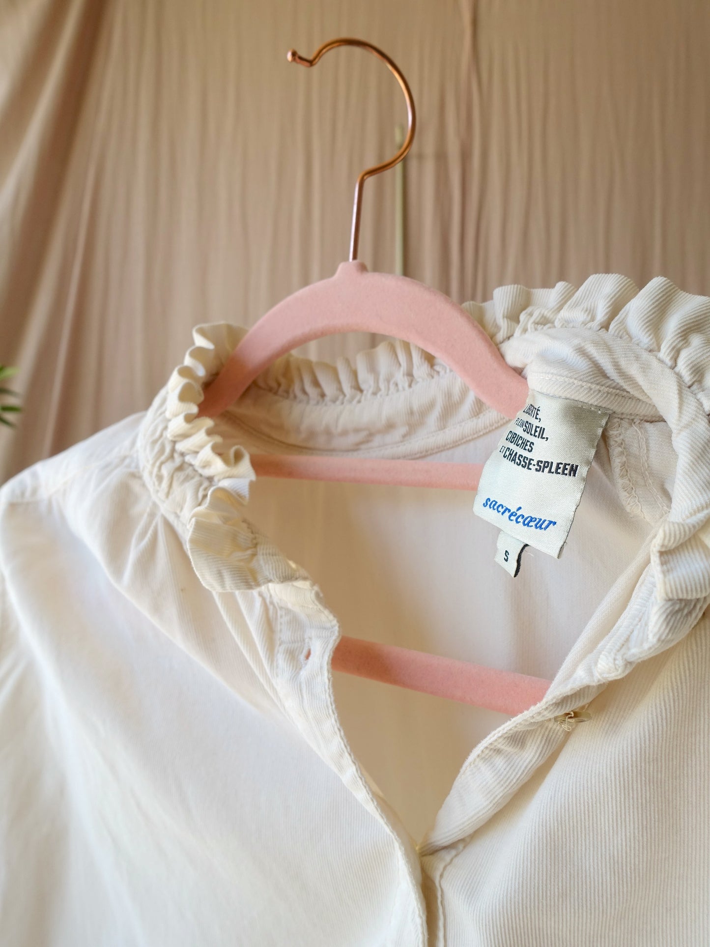 Sacrécoeur gianni rib blouse ecru