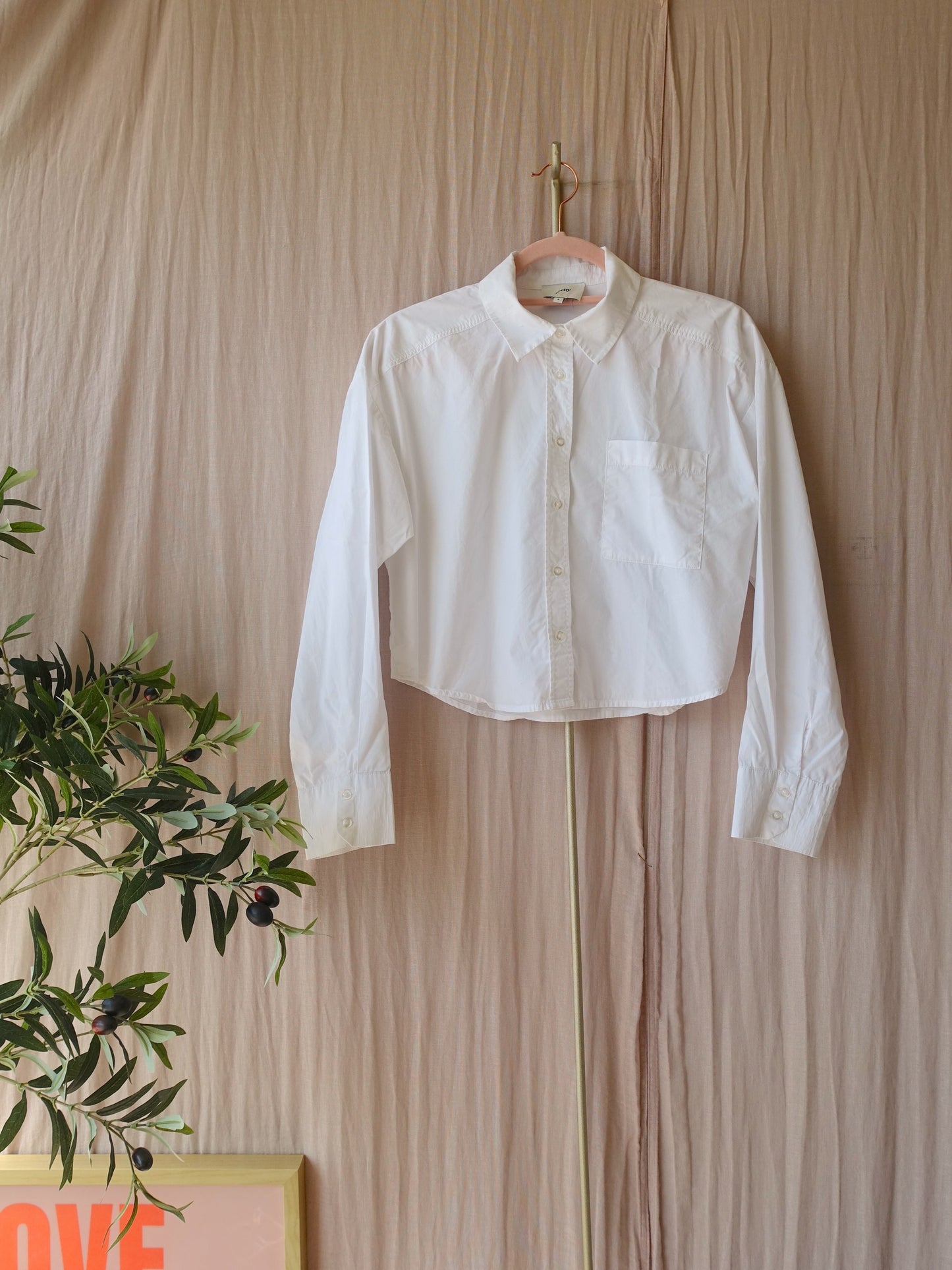 Shoeby cropped classic shirt crisp white