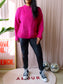Sissy-Boy oversized wool knit fuchsia