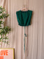 Garota satin co-ord set emerald