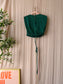 Garota satin co-ord set emerald