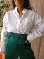 Garota satin co-ord set emerald