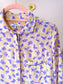 Ganni viscose floral blouse lila / beige