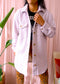 Garcia oversized pied de poule shacket lila / wit