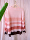 Gerry woolmix striped knit rose