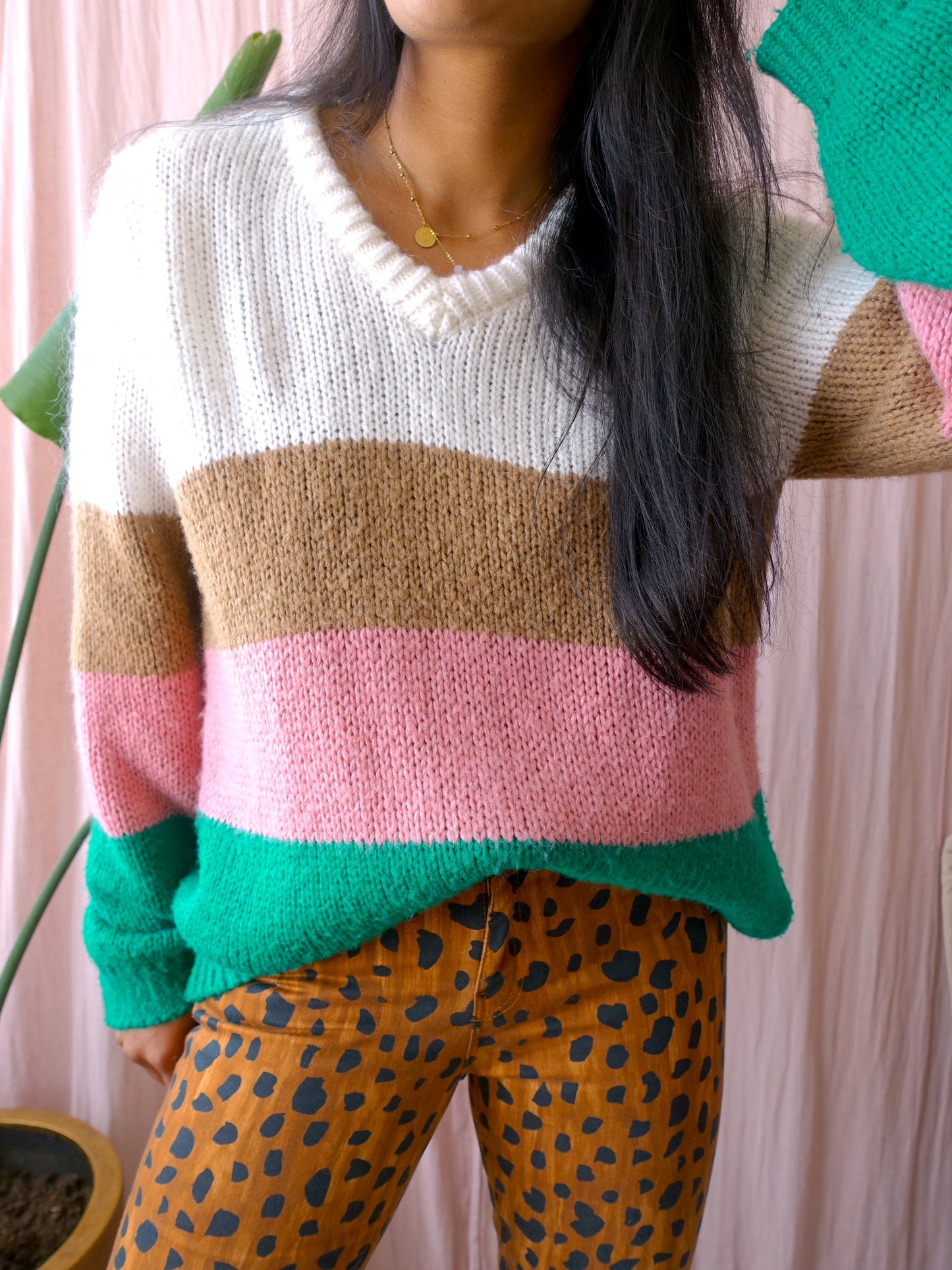 Modström colourblock mohairmix knit