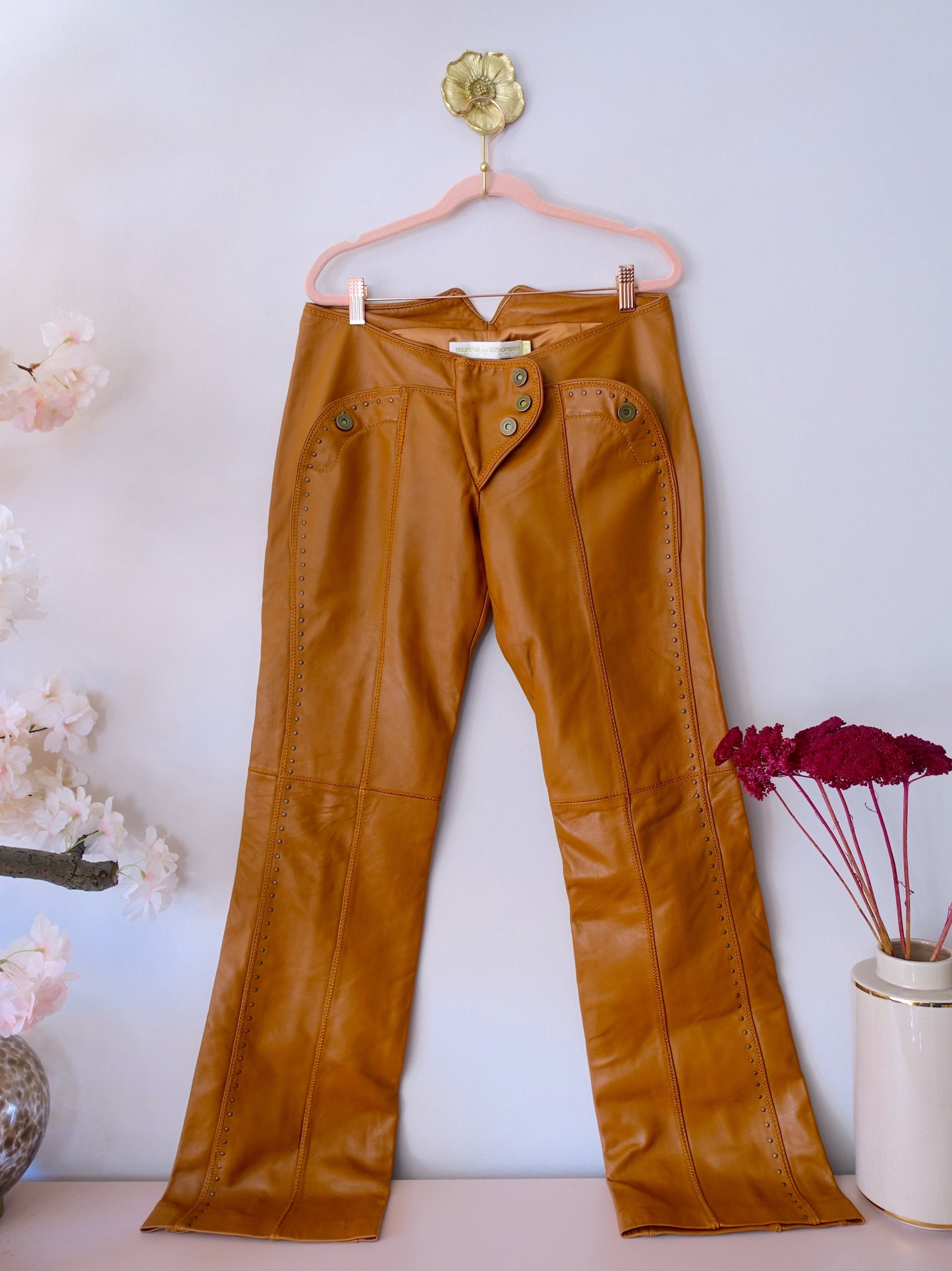 Munthe Plus Simonsen lamslederen broek cognac