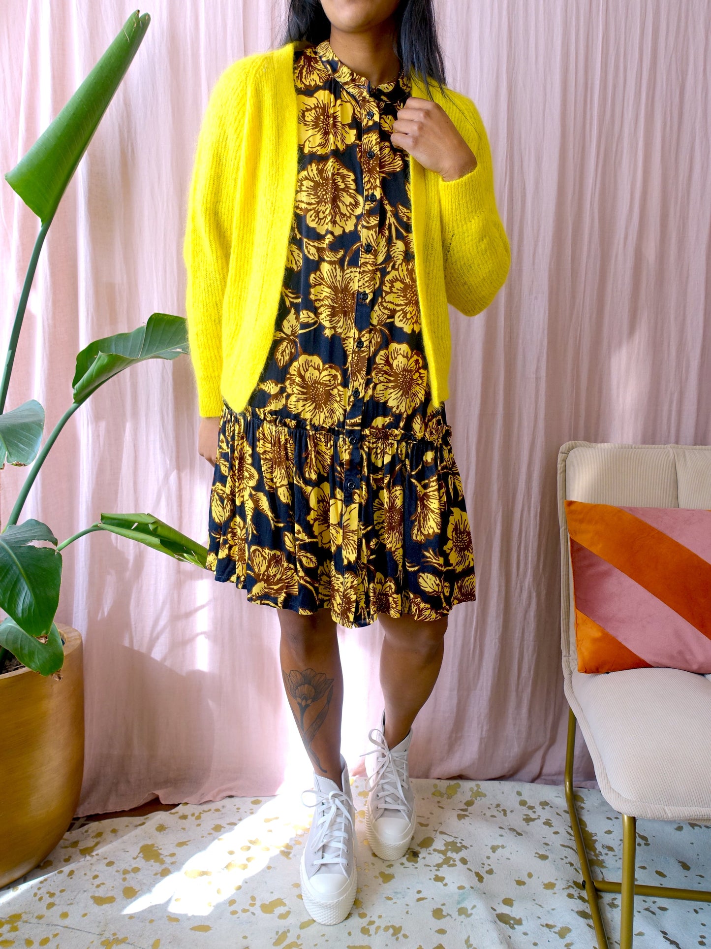 Studio Amaya Amsterdam floral ruffle jurk