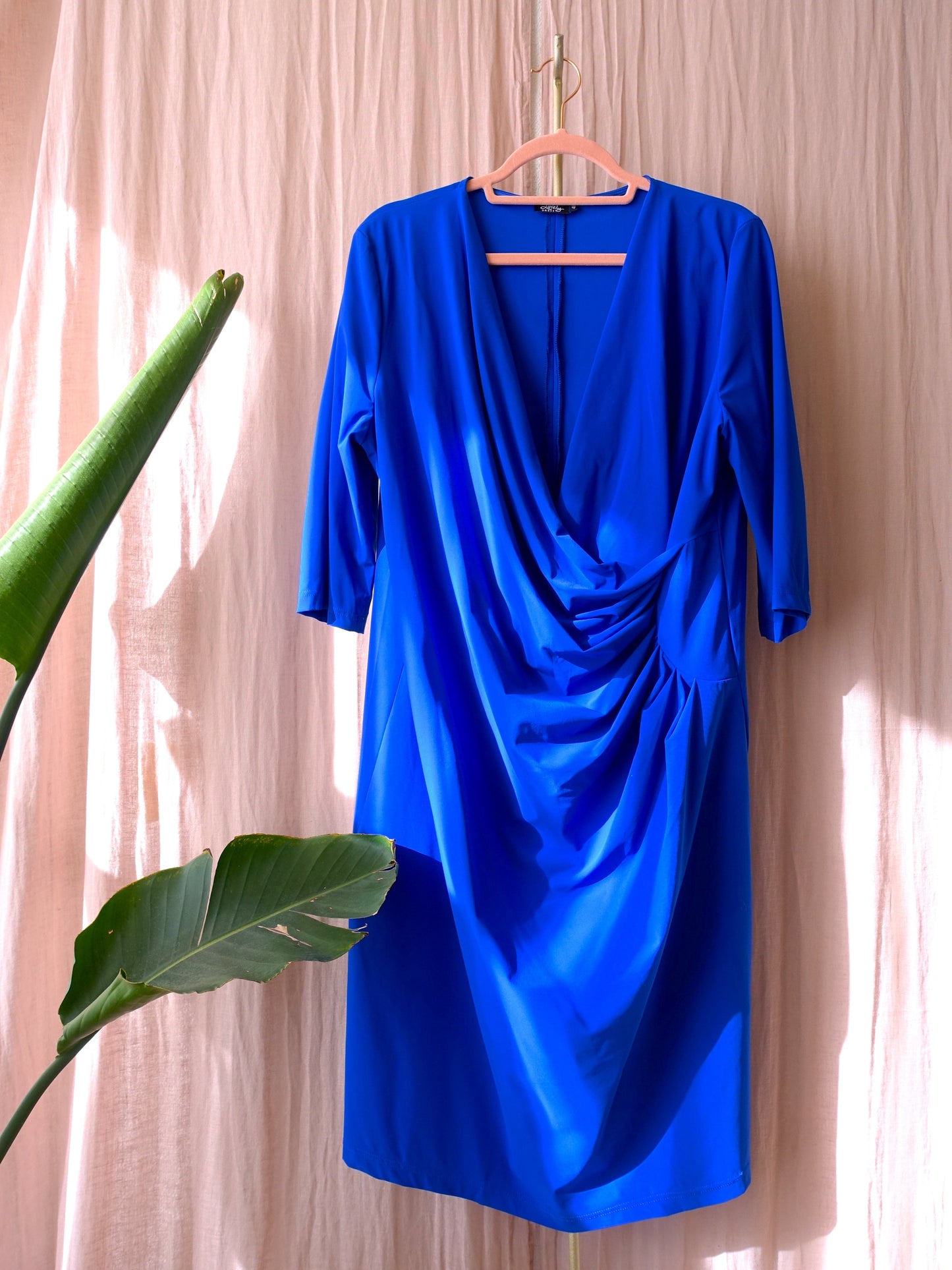 Lovely Dress Halina travelstof jurk kobalt