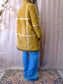Vintage bohemian faux fur camel coat