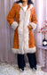 Vintage suede penny lane bohemian coat roest