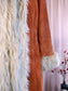 Vintage suede penny lane bohemian coat roest